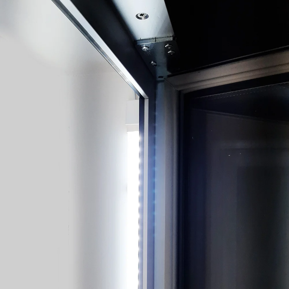 B7 LED strip light fitted on the side of a refrigerated cabinet