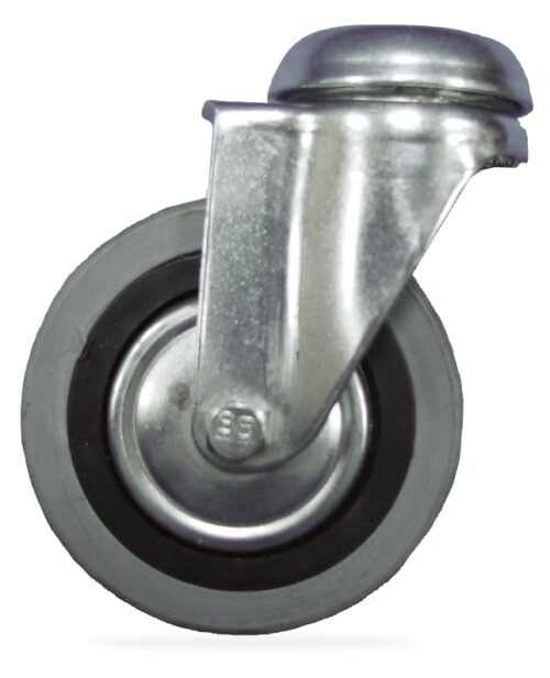 Rueda galvanizada con rodadura de goma Fricosmos