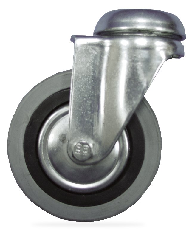 Rueda galvanizada con rodadura de goma Fricosmos