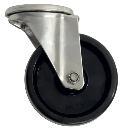 Rueda para temperaturas extremas en acero inoxidable 100 mm Fricosmos
