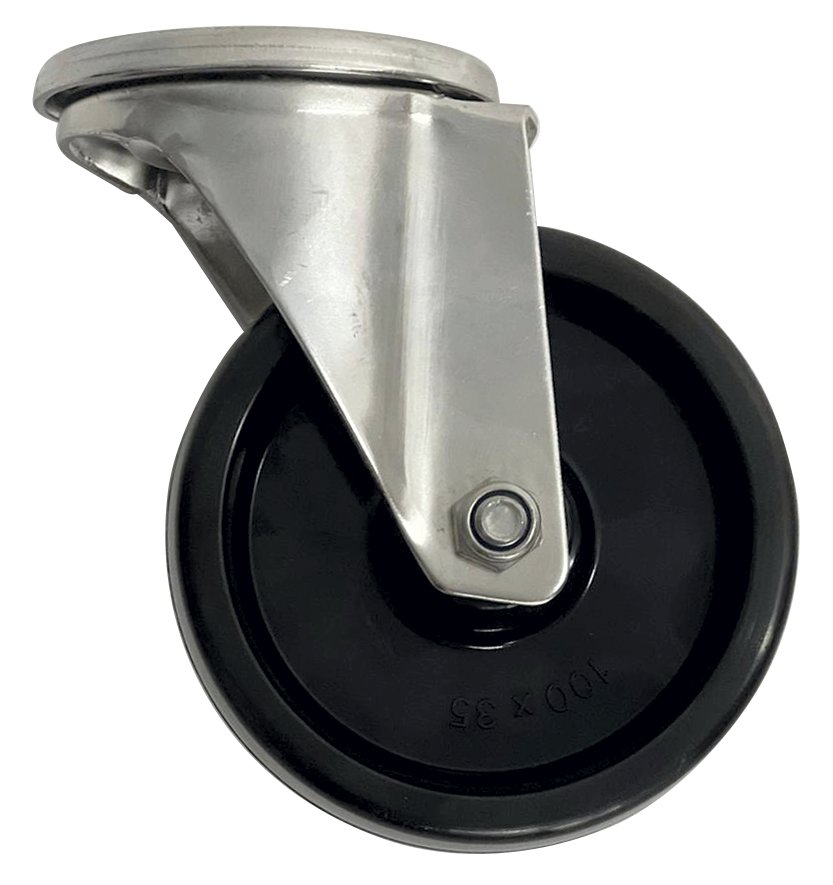 Rueda para temperaturas extremas en acero inoxidable 100 mm Fricosmos