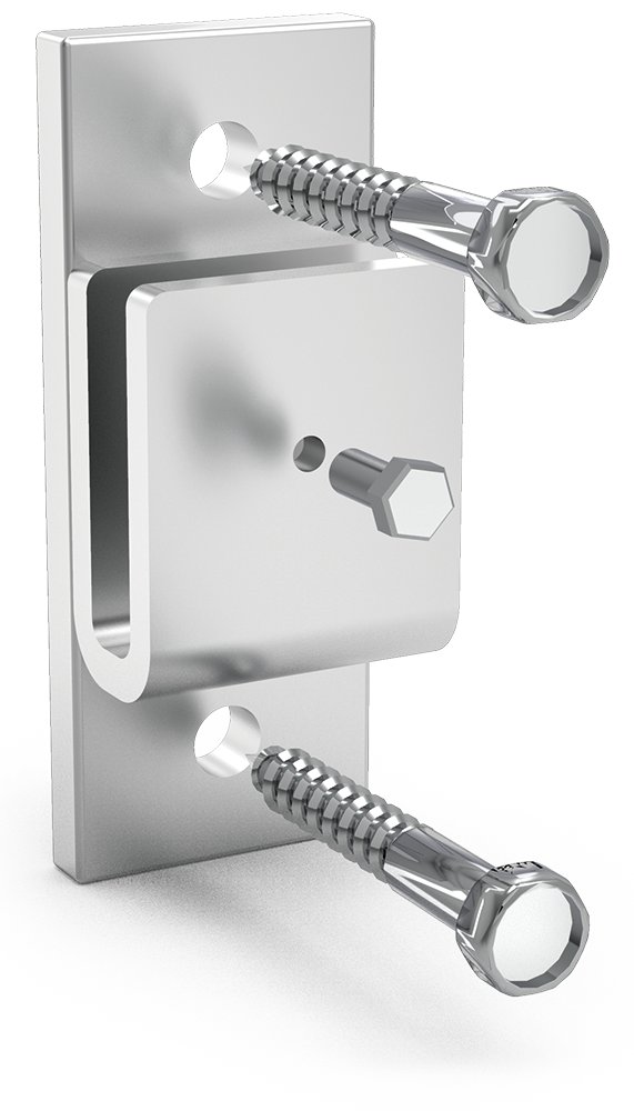 Soporte central inox para pletina Fricosmos 18x40x100 mm