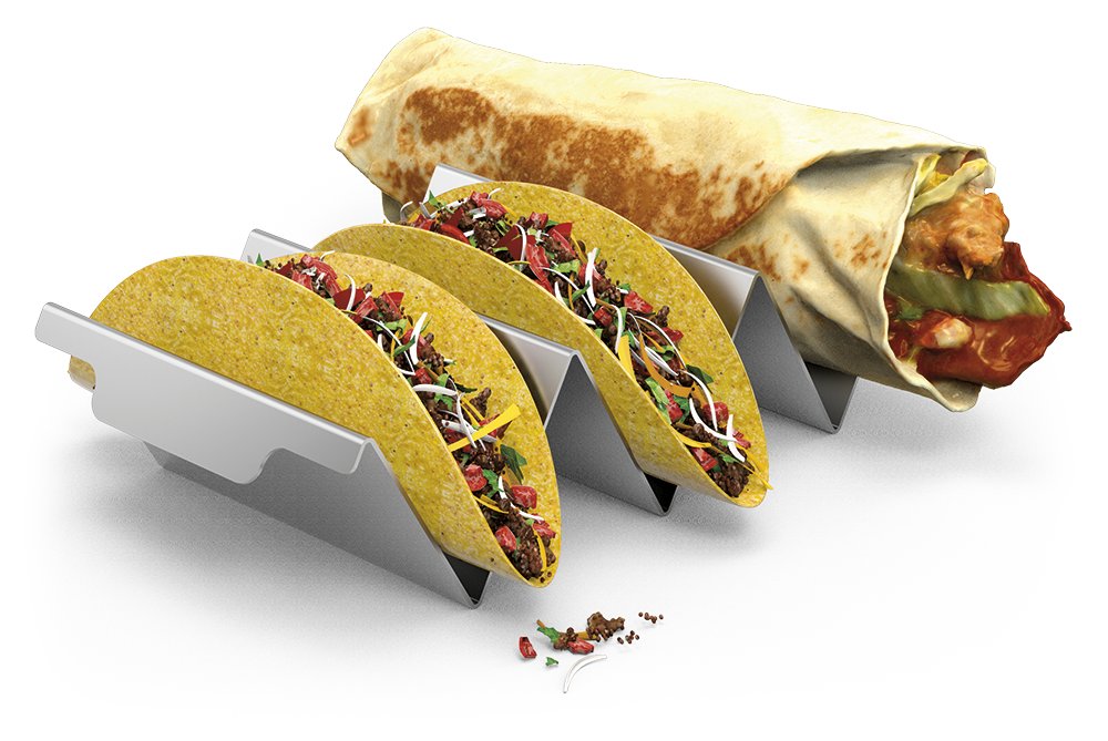 Soporte inox para tacos o burritos Fricosmos