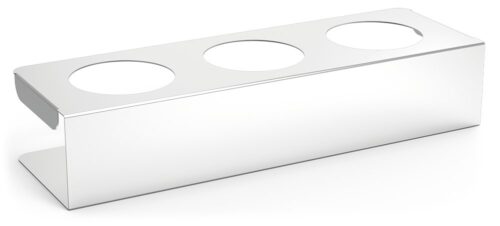 Soporte organizador de acero inoxidable para 3 salsas Fricosmos