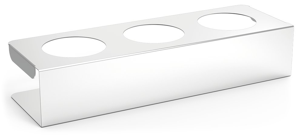 Soporte organizador de acero inoxidable para 3 salsas Fricosmos