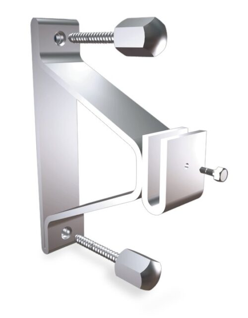 Soporte puente inox con trasera para pletina Fricosmos 140x40x200 mm