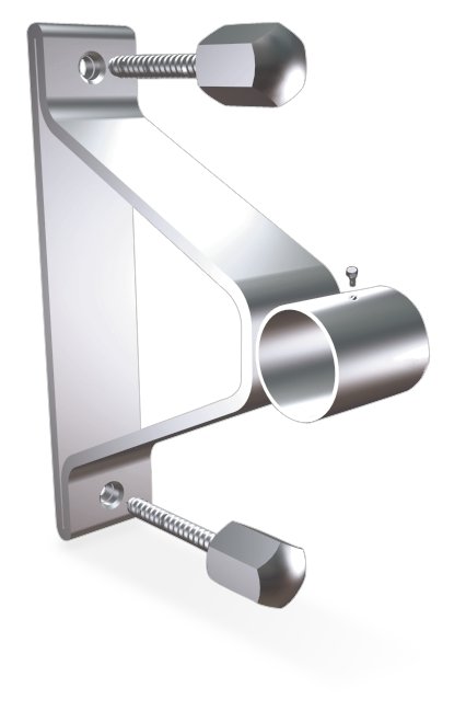 Soporte puente inox con trasera para tubo Fricosmos 200x145x30 mm