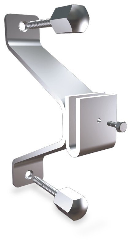 Soporte puente inox sin trasera para pletina Fricosmos 135x40x200 mm