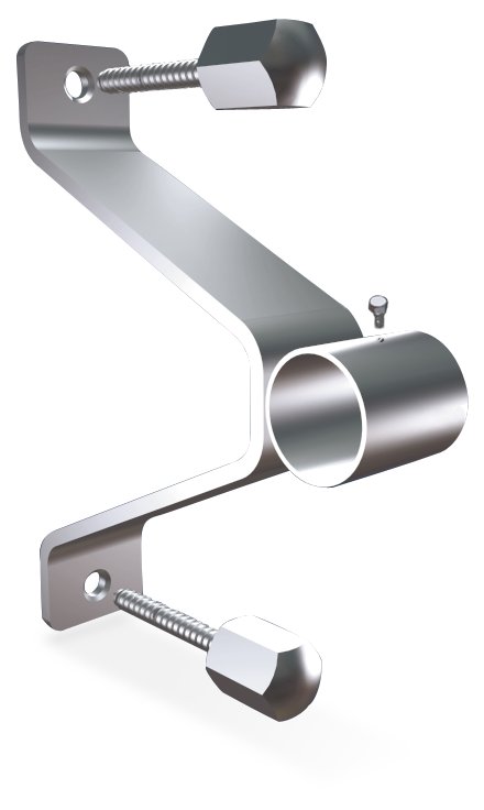 Soporte puente inox sin trasera para tubo Fricosmos 290x244x38 mm