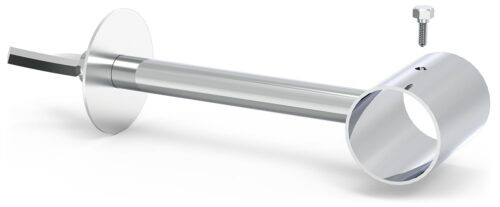 Soporte recto inox de tubo para recibir Fricosmos 130x60 mm