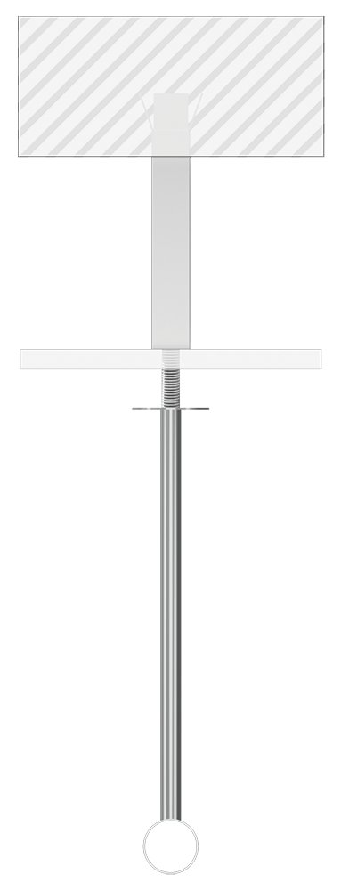 Sujeción de hierro galvanizado para tirante de varilla roscada Fricosmos øM14x40x100 mm