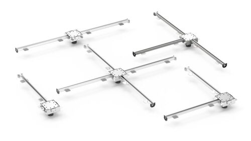 Sumidero para canal modular ranurado salida vertical convertible a horizontal 200x200 mm Fricosmos