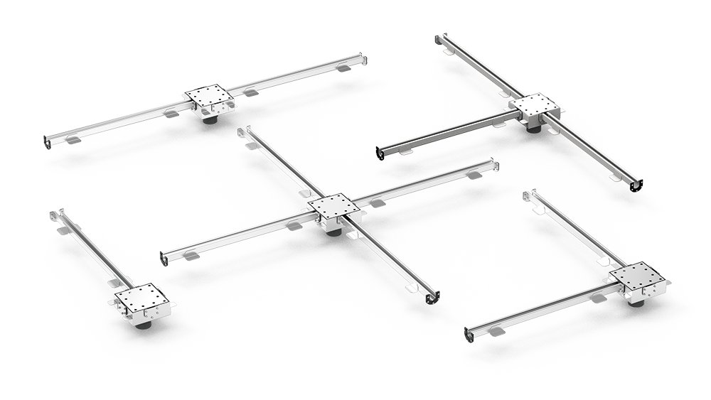 Sumidero para canal modular ranurado salida vertical convertible a horizontal 200x200 mm Fricosmos