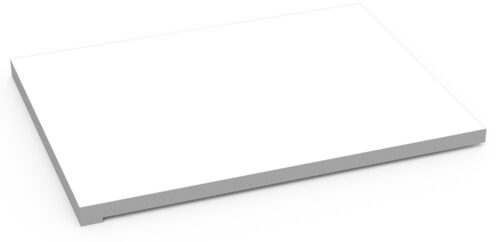 Superficie de trabajo reversible en fibra blanca Fricosmos 500x400x20 mm