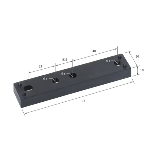 Suplemento de 10 mm para bisagras G-301 y G-306 · vista 2