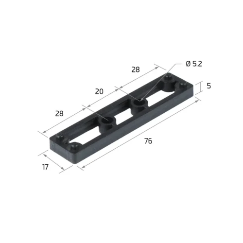 Suplemento de 5 mm para bisagras G-310, G-330 y G-335 · vista 2