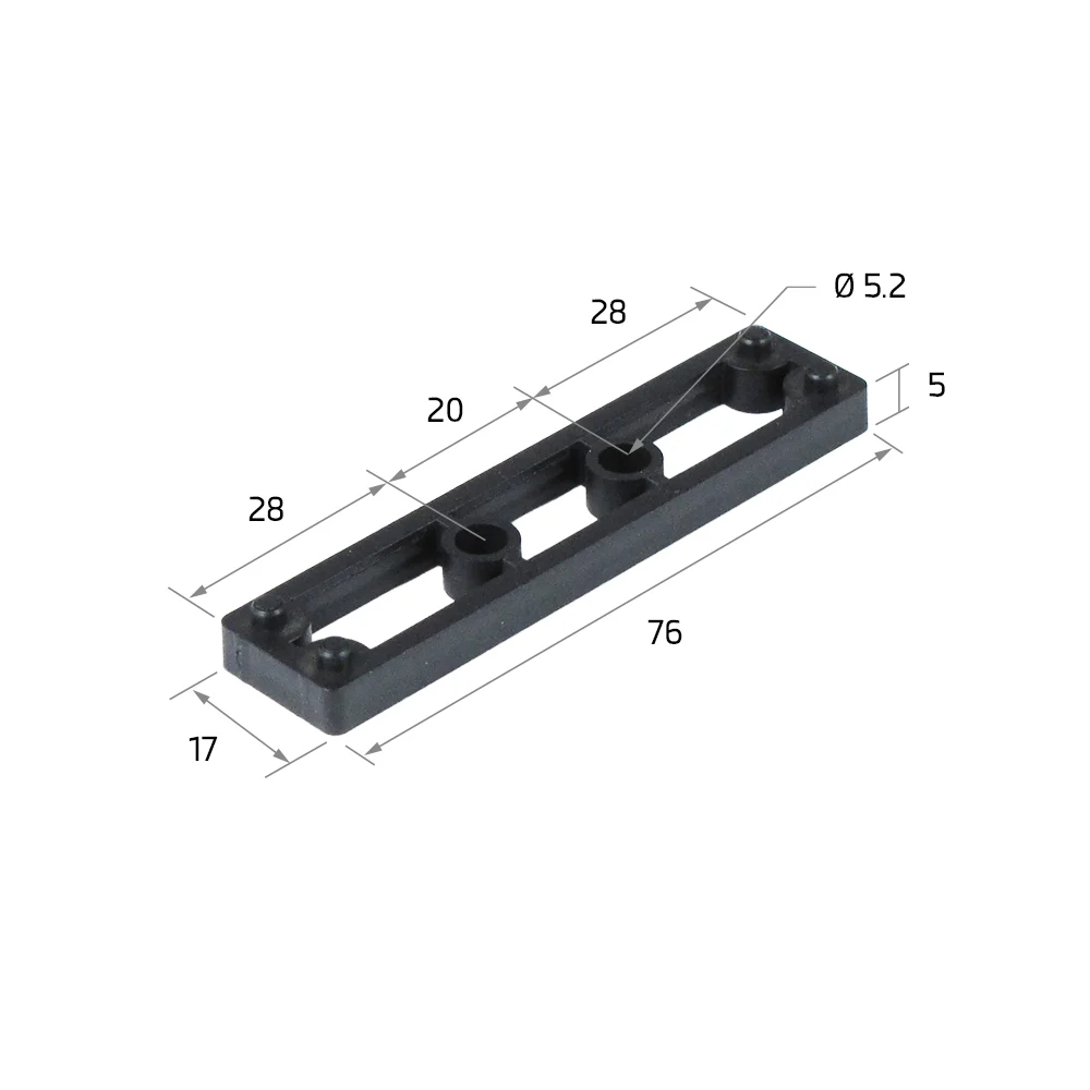 Suplemento de 5 mm para bisagras G-310, G-330 y G-335 · vista 2