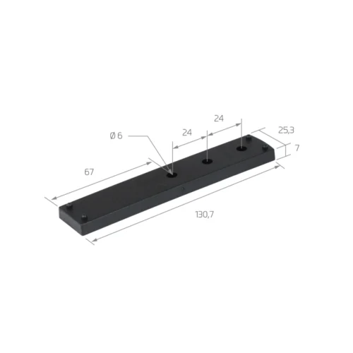 Suplemento de ABS de 7 mm para bisagras G-430 y G-435 · vista 2