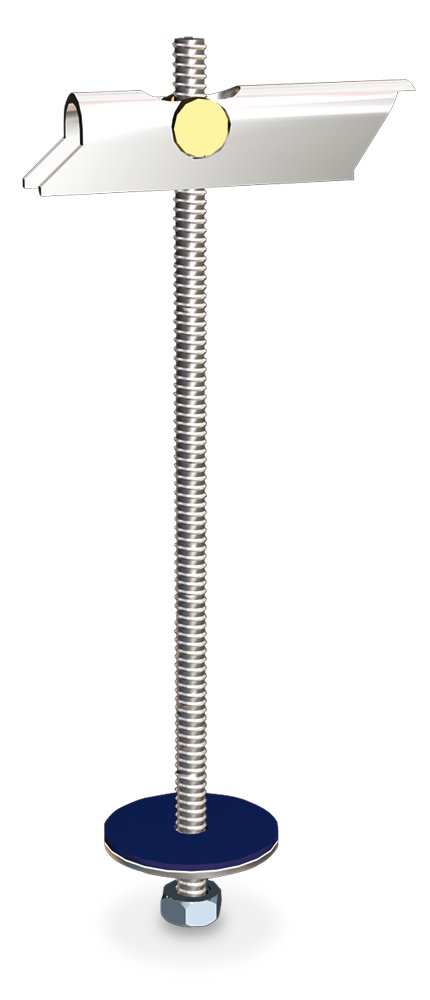 Taco galvanizado para techo tipo balancín Fricosmos øM8x200 mm