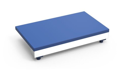 Tajo expositor de fibra azul para mostrador de pescadería Fricosmos 500x300x93 mm