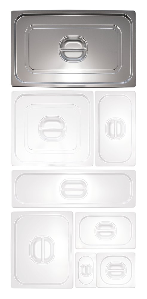 Tapa inox para cubeta Gastronorm 1/1 Fricosmos 530x325 mm
