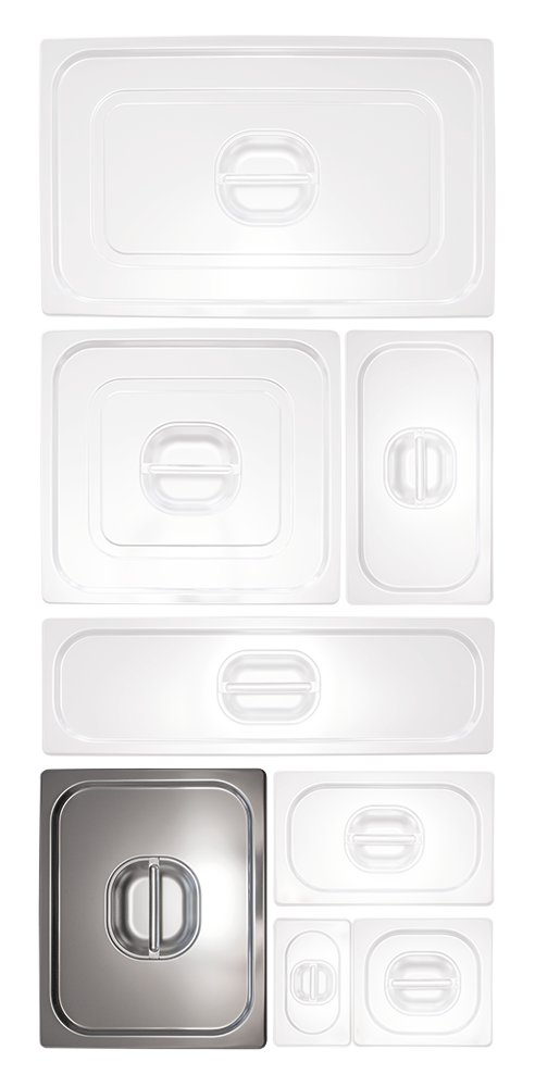 Tapa inox para cubeta Gastronorm 1/2 Fricosmos 325x265 mm