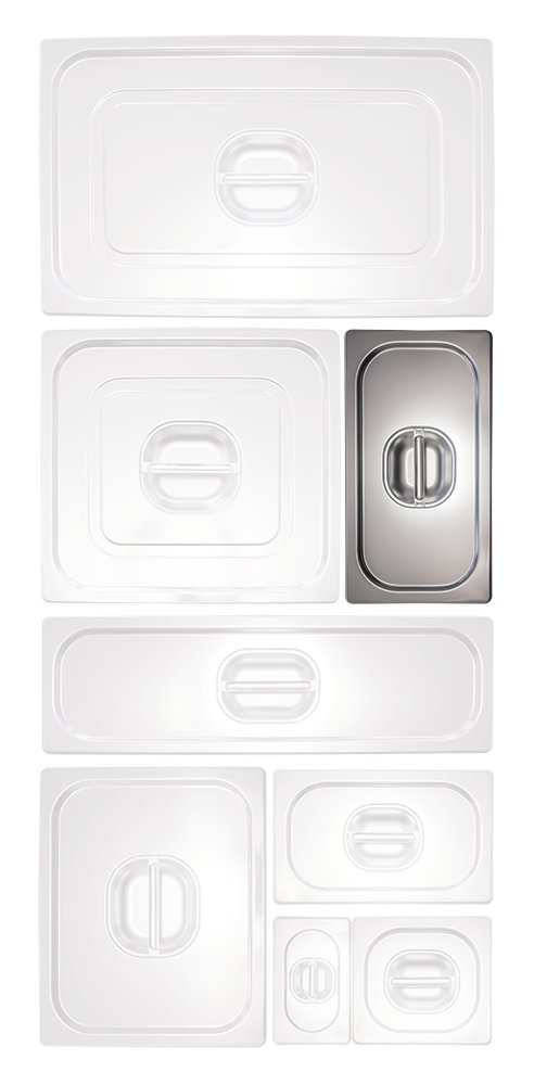 Tapa inox para cubeta Gastronorm 1/3 Fricosmos 325x176 mm