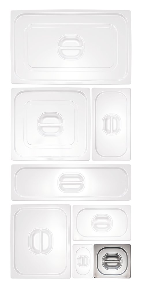 Tapa inox para cubeta Gastronorm 1/6 Fricosmos 176x162 mm