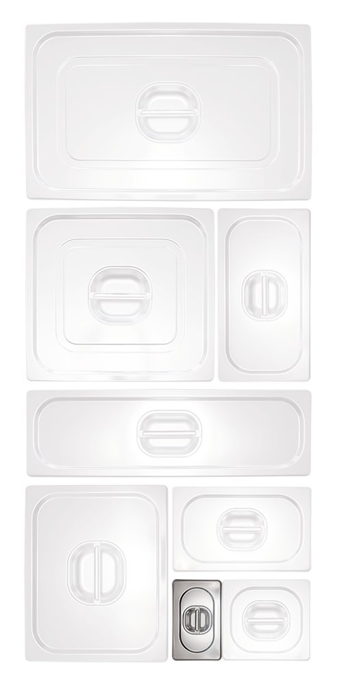 Tapa inox para cubeta Gastronorm 1/9 Fricosmos 176x108 mm