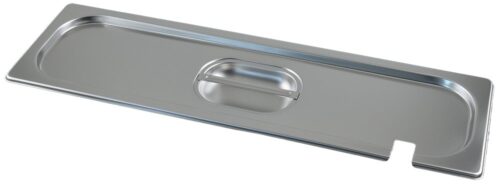 Tapa inox para cubeta GN 2/4 con muesca para cazo Fricosmos 530x162 mm