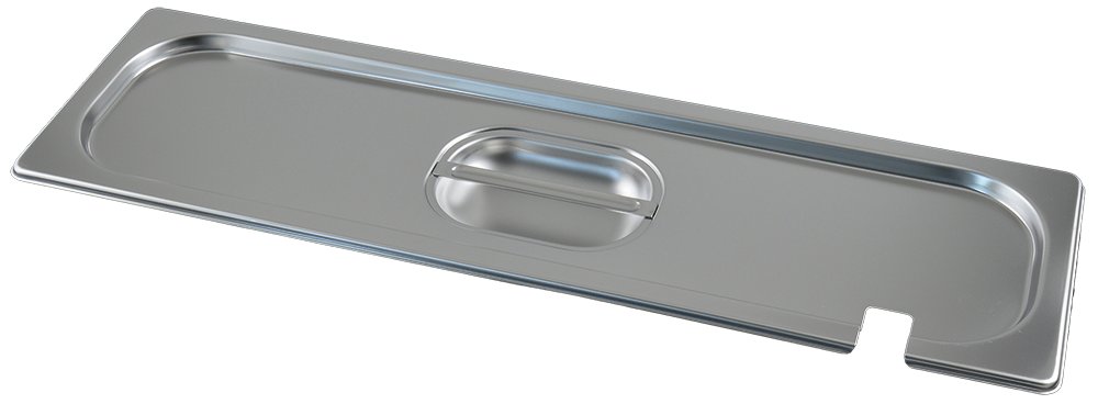 Tapa inox para cubeta GN 2/4 con muesca para cazo Fricosmos 530x162 mm