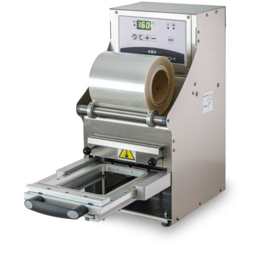 RPS200 benchtop semi-automatic tray sealer, side view