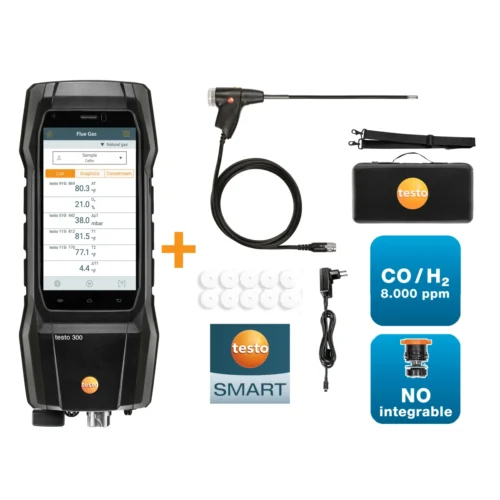 Set testo 300 con sonda modular y vástago flexible · testo 300 set with modular probe and flexible shaft