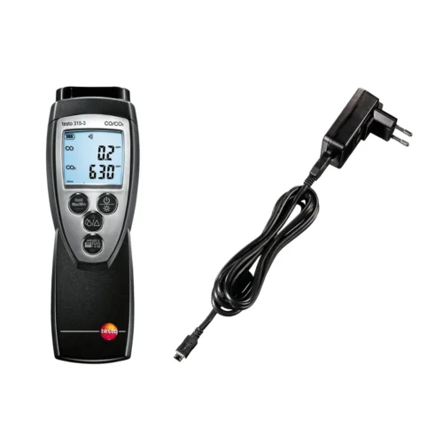 testo 315-3 con alimentador USB · testo 315-3 with USB power supply