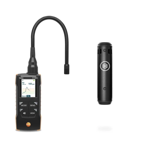 Detector de fugas ATEX testo 515 Ex con sensor de gas y de refrigerante · testo 515 Ex ATEX leak detector with gas and refrigerant sensors