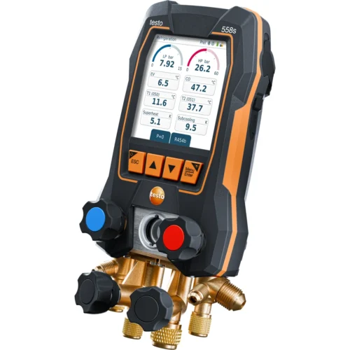 Analizador de refrigeración testo 558s con pantalla táctil · testo 558s refrigeration manifold with touchscreen