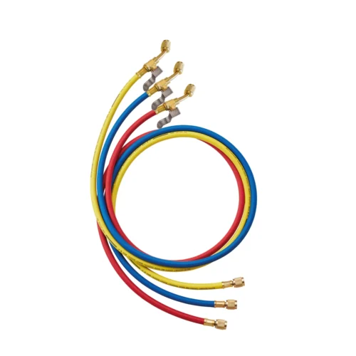 Set de 3 mangueras de llenado testo para analizadores de refrigeración · testo set of 3 charging hoses for refrigeration analysers