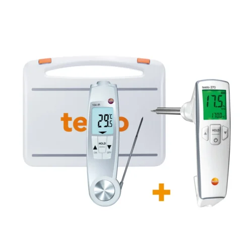 Set de medición BT para cocina testo 270 BT y 104-IR BT · testo BT kitchen measuring kit