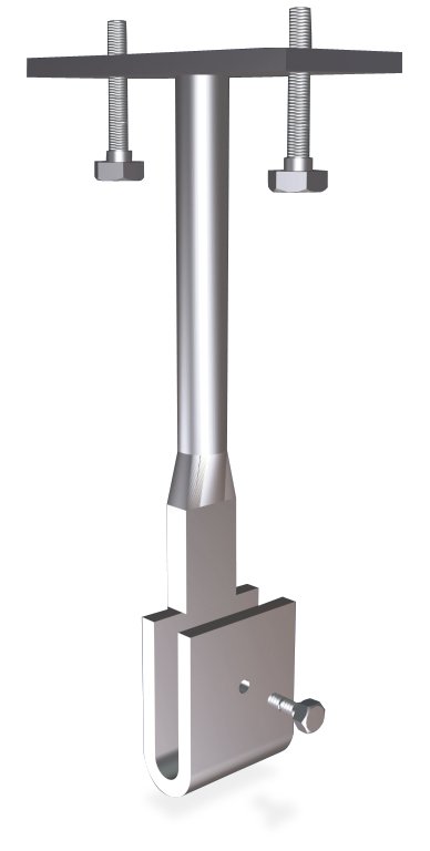 Tirante de techo inox de pletina para atornillar Fricosmos 100x40x100 mm