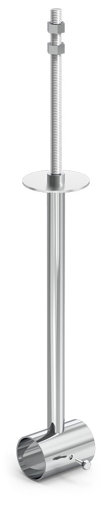 Tirante de techo inox de tubo con varilla roscada Fricosmos øM14x100 mm