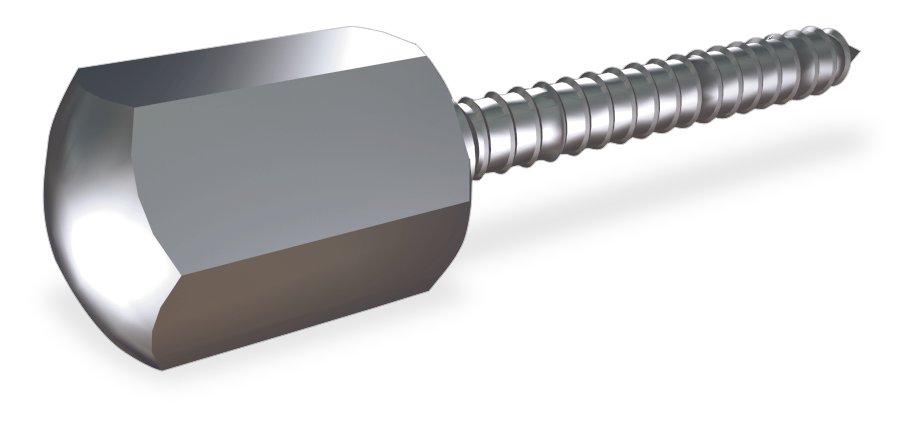Tornillo inox barraquero con embellecedor 65x10 mm Fricosmos