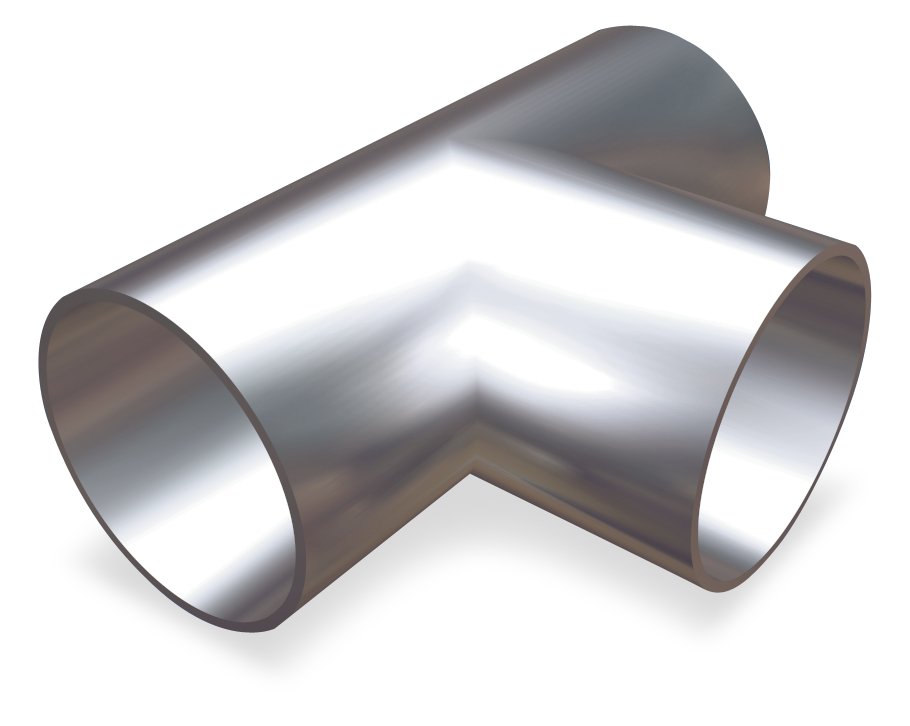 Tubo inox en forma de T Fricosmos 110x70 mm