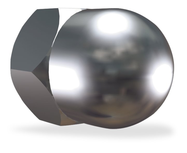 Tuerca ciega inox hexagonal con rosca métrica Fricosmos øM4 mm
