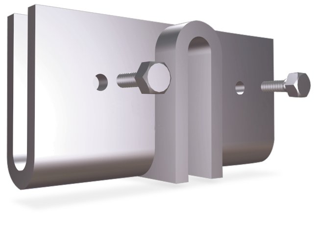 U en forma de doble T inox Fricosmos 100x40x50 mm