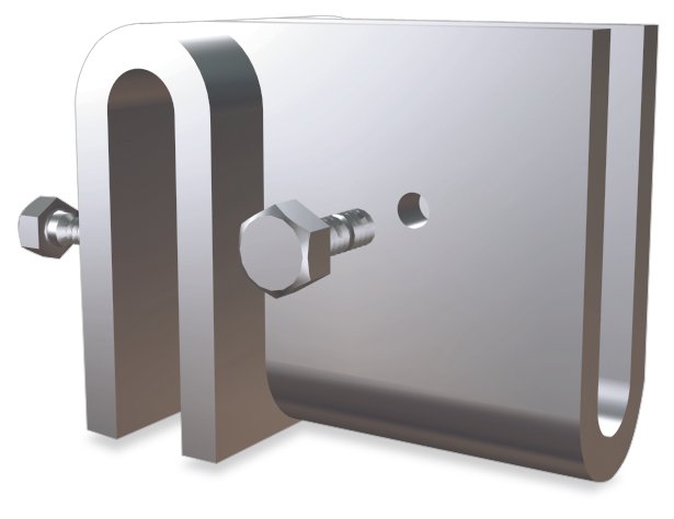 U en forma de T inox Fricosmos 50x40x50 mm