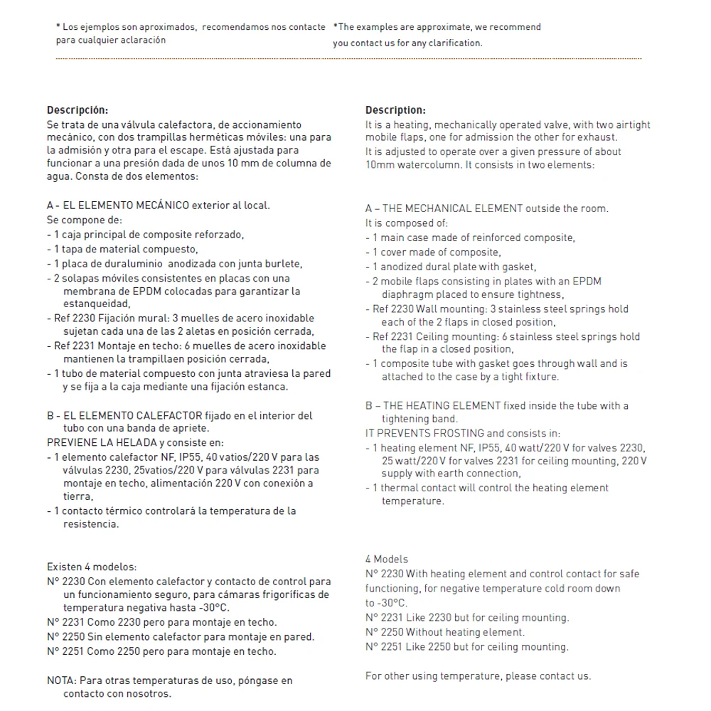 Válvula 2251 para techo sin resistencia – imagen 5