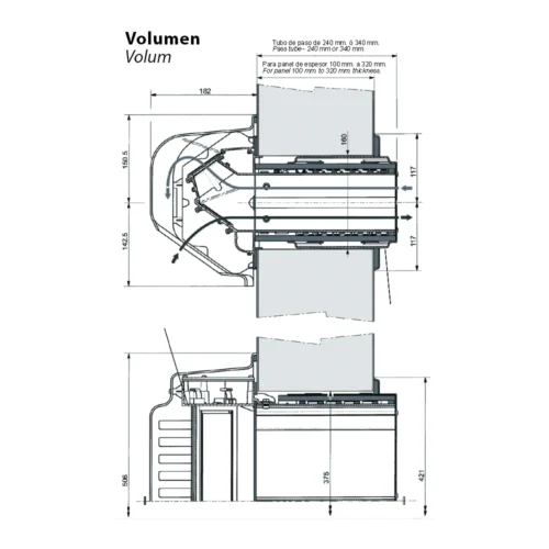 Válvula 2260/220 para panel de 100-220 mm – imagen 2