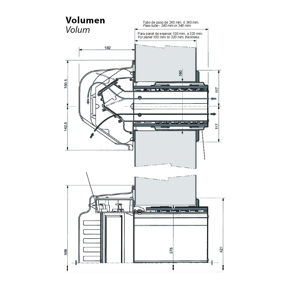 Válvula 2260/220 para panel de 100-220 mm – imagen 2