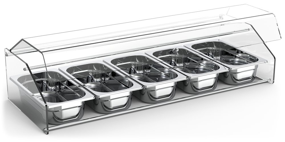 Vitrina cubre aperitivos GN Fricosmos 918,5x365x190 mm