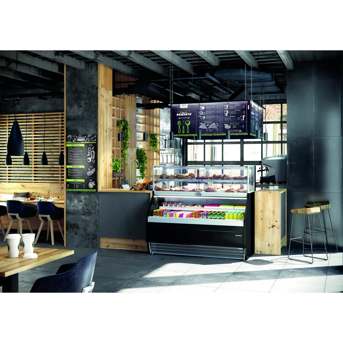 Infrico VCO 15 refrigerated pastry display case, another view